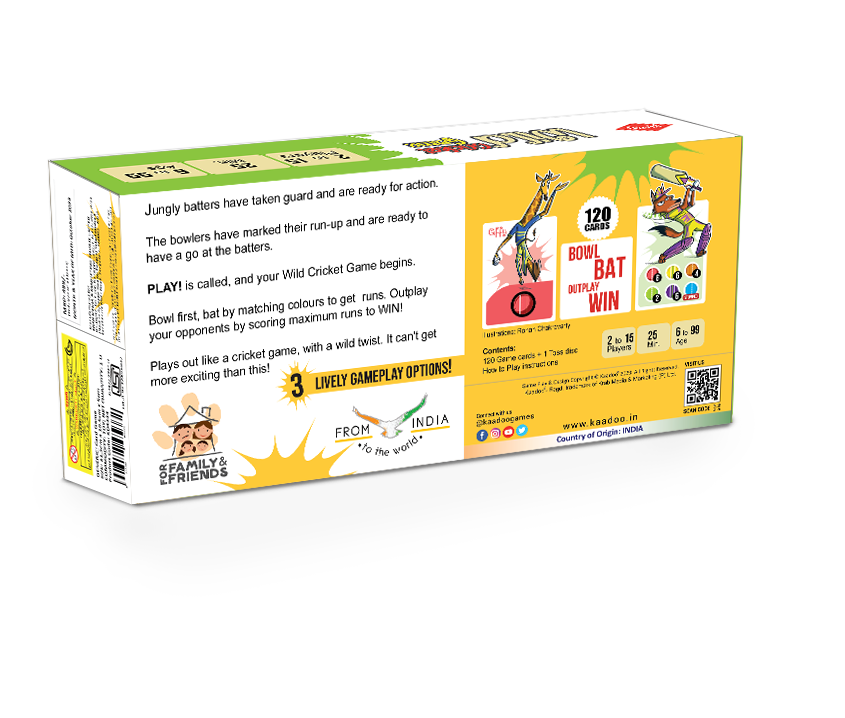 JUNGLY Wild Cricket Card Game - Bowl. Bat. Outplay. Win